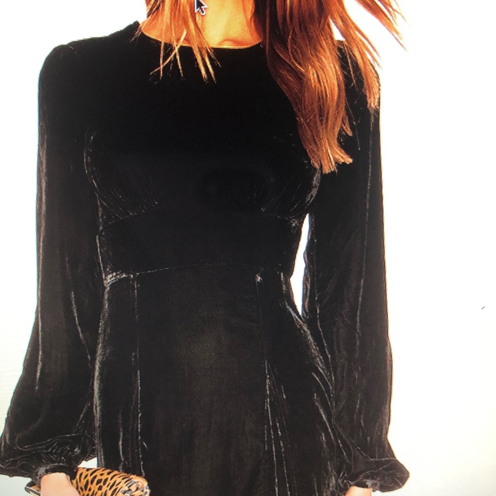 Tularosa Britton Velvet Black Dress